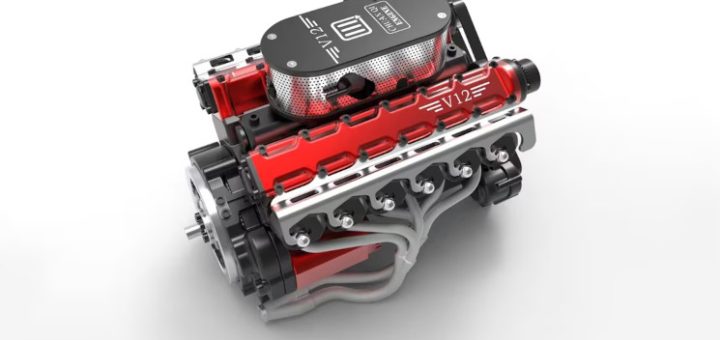 Un motor V12 de 3.000 dólares... ¡En miniatura! 3 CV de pura potencia china