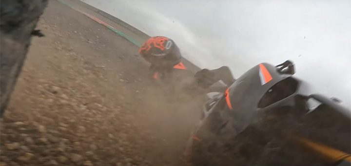 Se cae durante un trackday, le atropellan dos motos y vive para contarlo