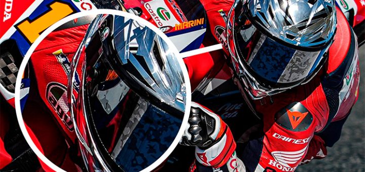 Alerones también en el casco: AGV y Marini prueban un prototipo en Jerez