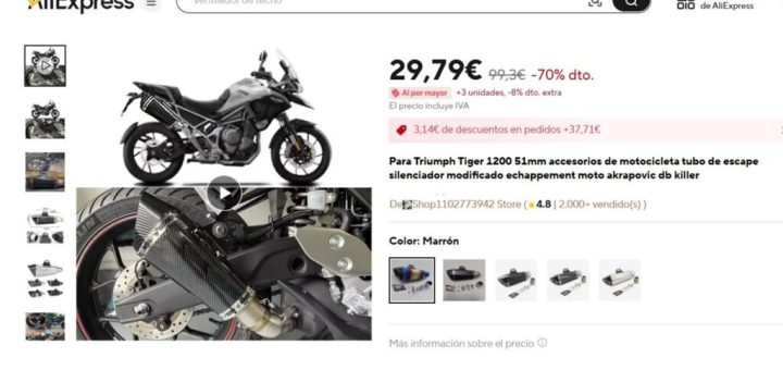«Moteros premium» y el equipamiento de AliExpress