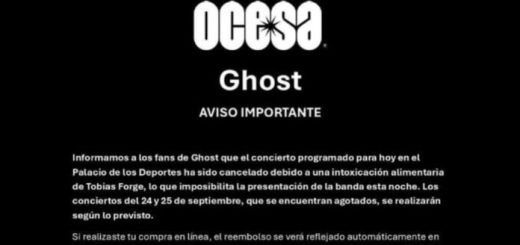 CANCELAN primer concierto de GHOST en la Ciudad de México