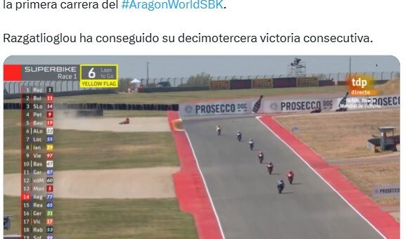 Toprak Razgatlioglu deja sentenciado el mundial de Superbikes con su primera victoria en Aragón y otra caída de Álvaro Bautista