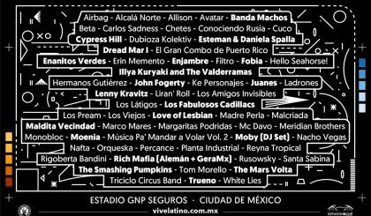 Revelan el cartel del Vive Latino 2026 (The Mars Volta, Smashing Pumpkins, Lenny Kravitz, Avatar y más…)