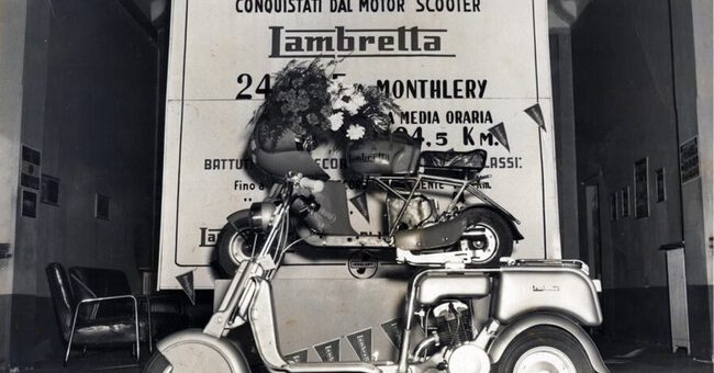 Hace 76 años el pique entre Vespa y Lambretta llegó a tal punto que inventaron un torpedo scooter que se ponía a 200 km/h. Ahora es una joya de museo