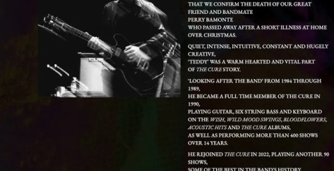 Muere Perry Bamonte, guitarrista de The Cure, a los 65 años (Toda la información) › Heavy Mextal