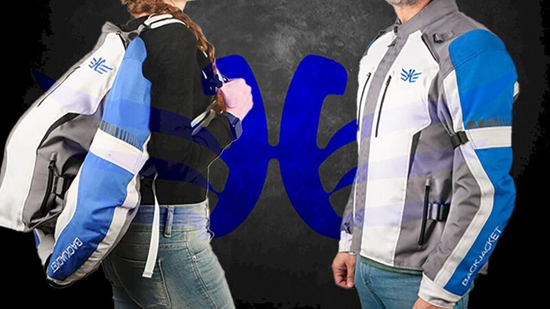 Backjacket, la chamarra que se transforma en mochila y revoluciona la moda motociclista