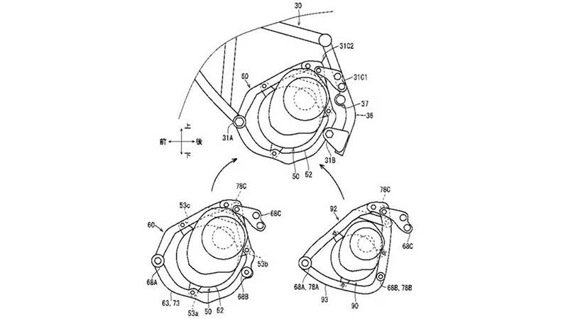 Kawasaki patenta un chasis modular para futuras motocicletas eléctricas
