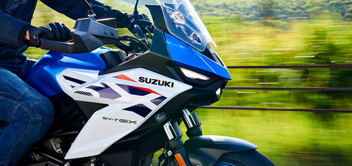 Suzuki presenta la nueva SV-7GX, una crossover media con motor V2 y enfoque para viajar