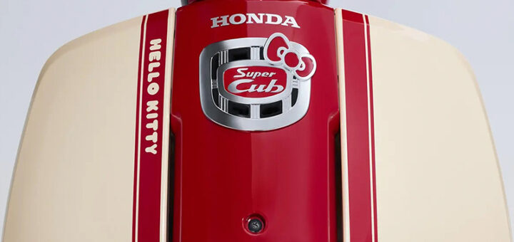 Honda convierte al legendario Super Cub en una pieza de colección inspirada en Hello Kitty