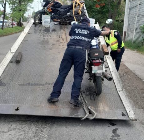 Recoge SSPC 14 motocicletas que circulaban con irregularidades en Centro - Quadratín Michoacán