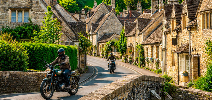 Recorre Gran Bretaña, donde los castillos se encuentran con la historia del motociclismo