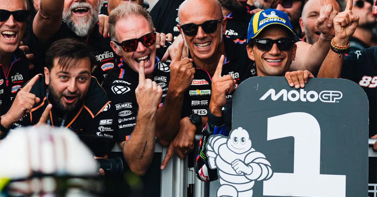 Jorge Martín vuelve del parón con victoria y Aprilia coloca tres motos en el podio