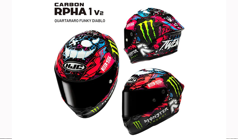 HJC RPHA 1 V2 Carbon “Funky Diablo”, el casco de Quartararo que llega a la calle - Ilustración 1