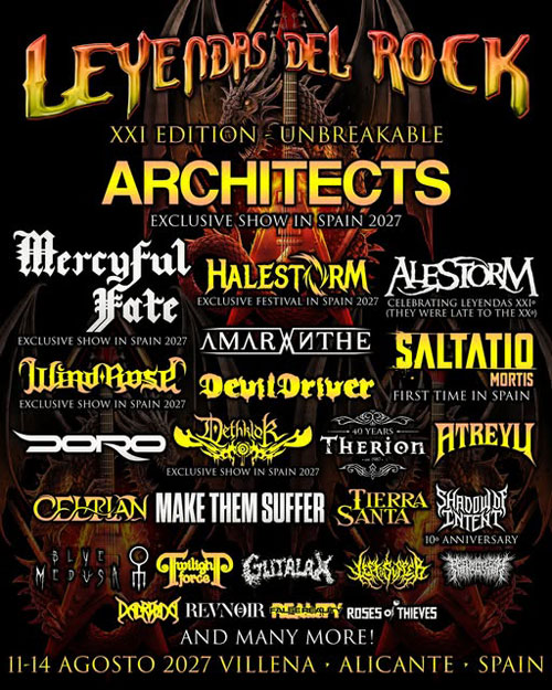 LEYENDAS DEL ROCK anuncia un cambio en su cartel - Ilustración 2