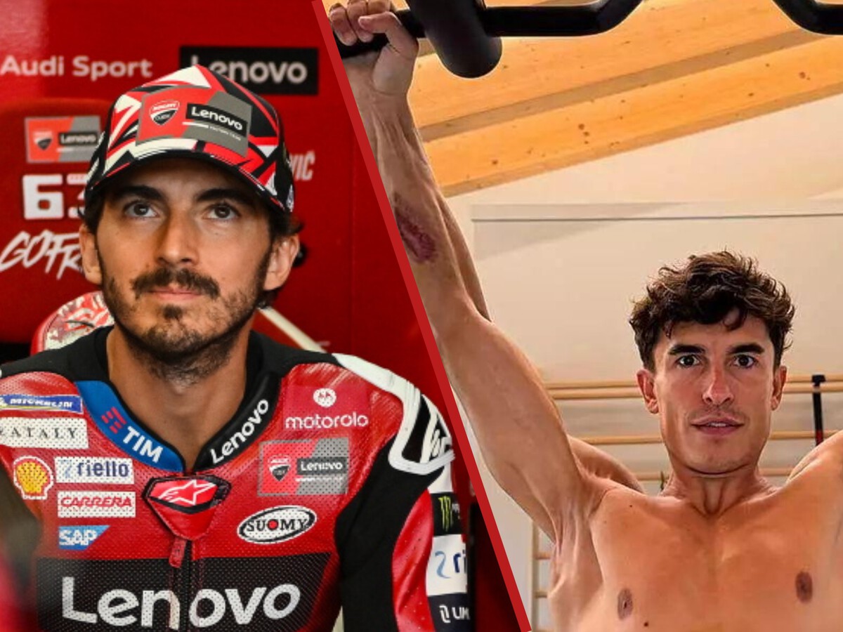 Pecco Bagnaia, sobre la foto del brazo de Marc Márquez: 