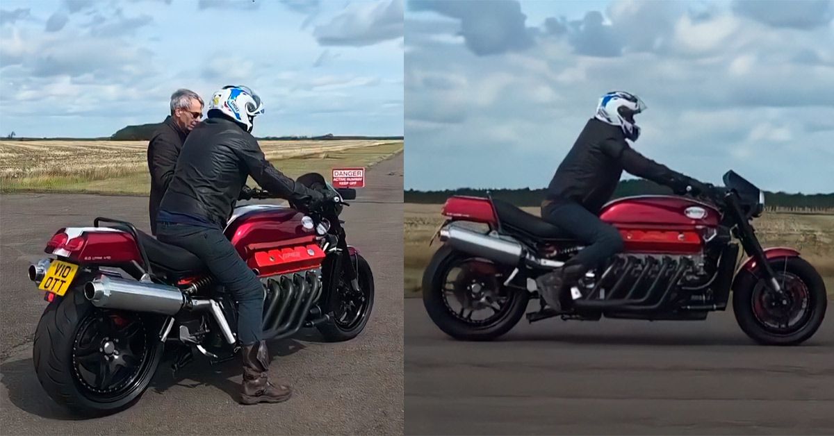 El hombre que compró esta moto con un V10 de 500 CV ya se ha atrevido a estrenarla - Ilustración 1