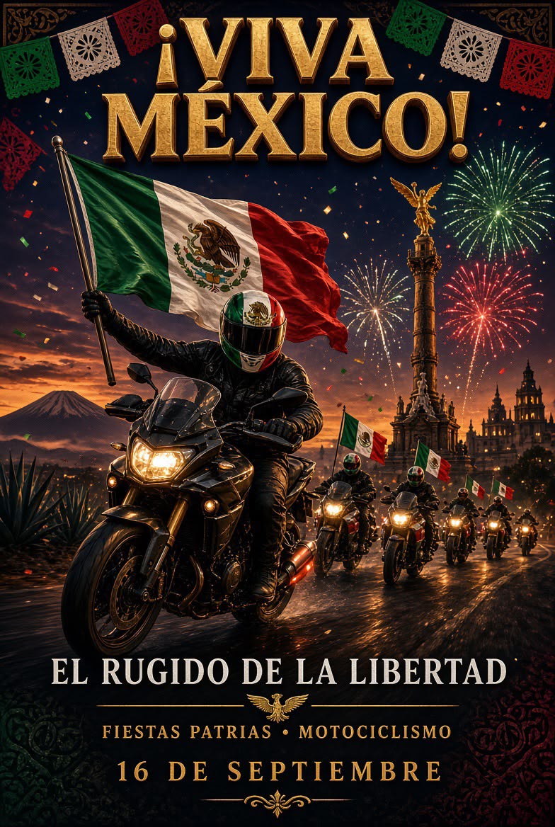 16 DE SEPTIEMBRE: MÉXICO SE CELEBRA TAMBIÉN SOBRE DOS RUEDAS