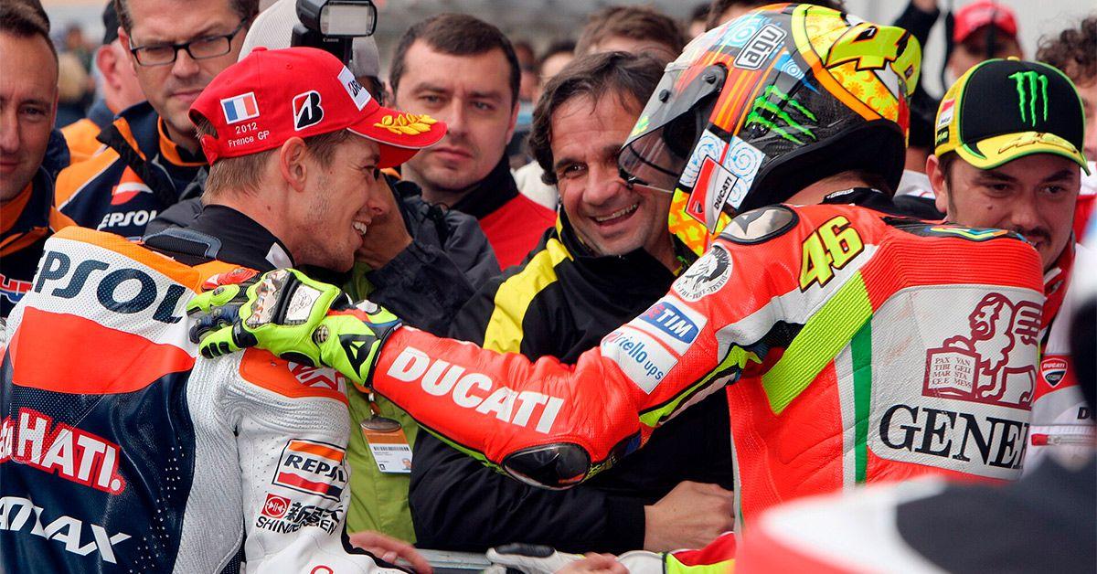 Stoner cuenta cómo Valentino Rossi intentaba meterse en su cabeza antes de las carreras