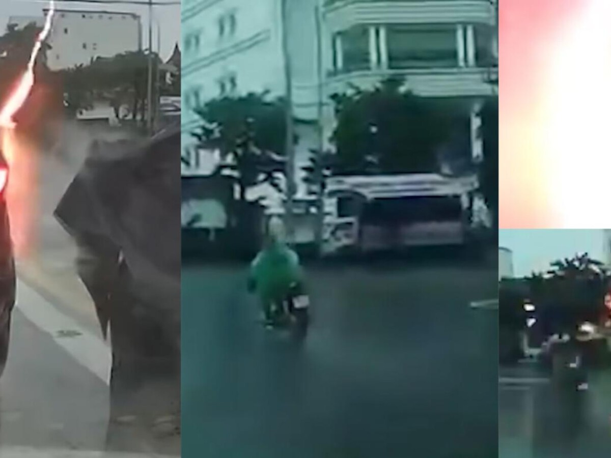 Le cae un rayo en el casco mientras va en moto y sobrevive: el secreto está en cómo funciona la electricidad