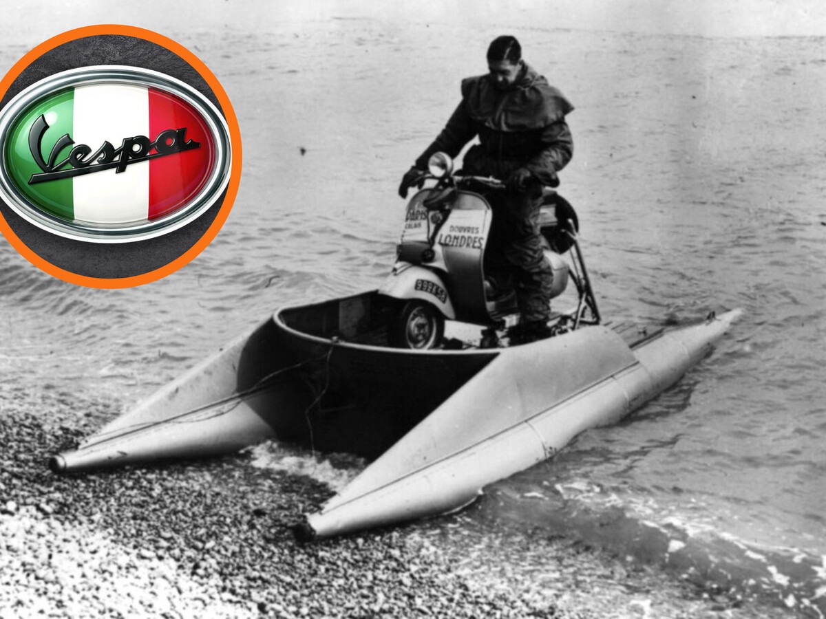 Un aventurero construyó una Vespa con alas de avión para cruzar el Sáhara. Lo petó tanto que hasta la marca le felicitó