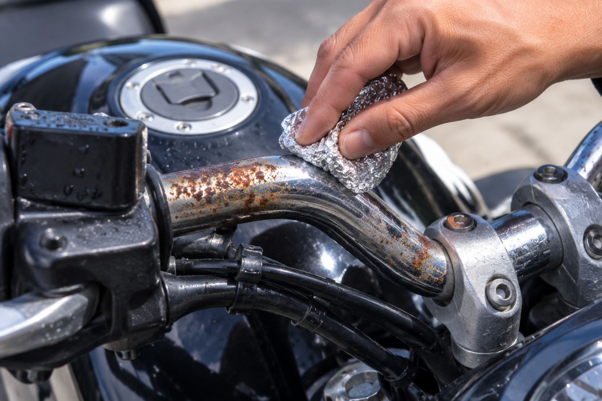 ¿Cómo decirle adiós al óxido de su moto?