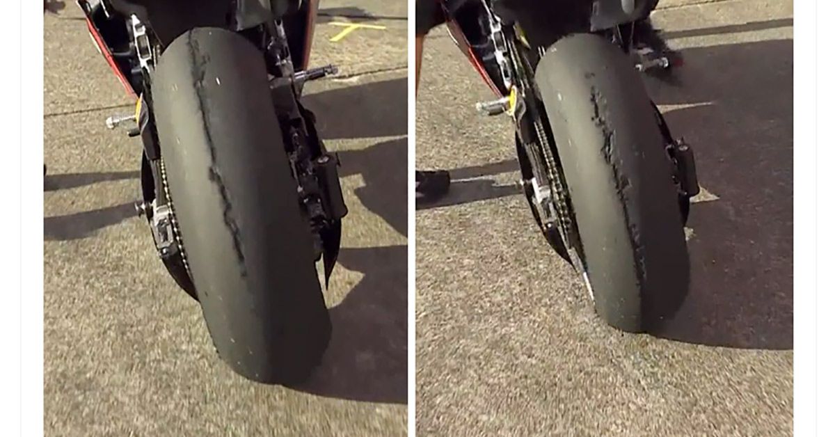 El neumático de Bagnaia se rajó por la mitad en Motegi y MotoGP borra el vídeo - Ilustración 1