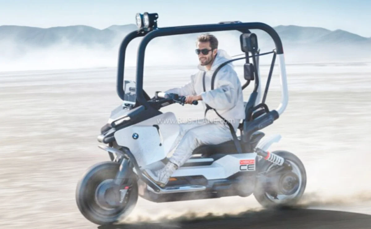 BMW patenta un scooter que se mantiene solo en el semáforo y no necesita casco: 130 km de autonomía - Ilustración 3