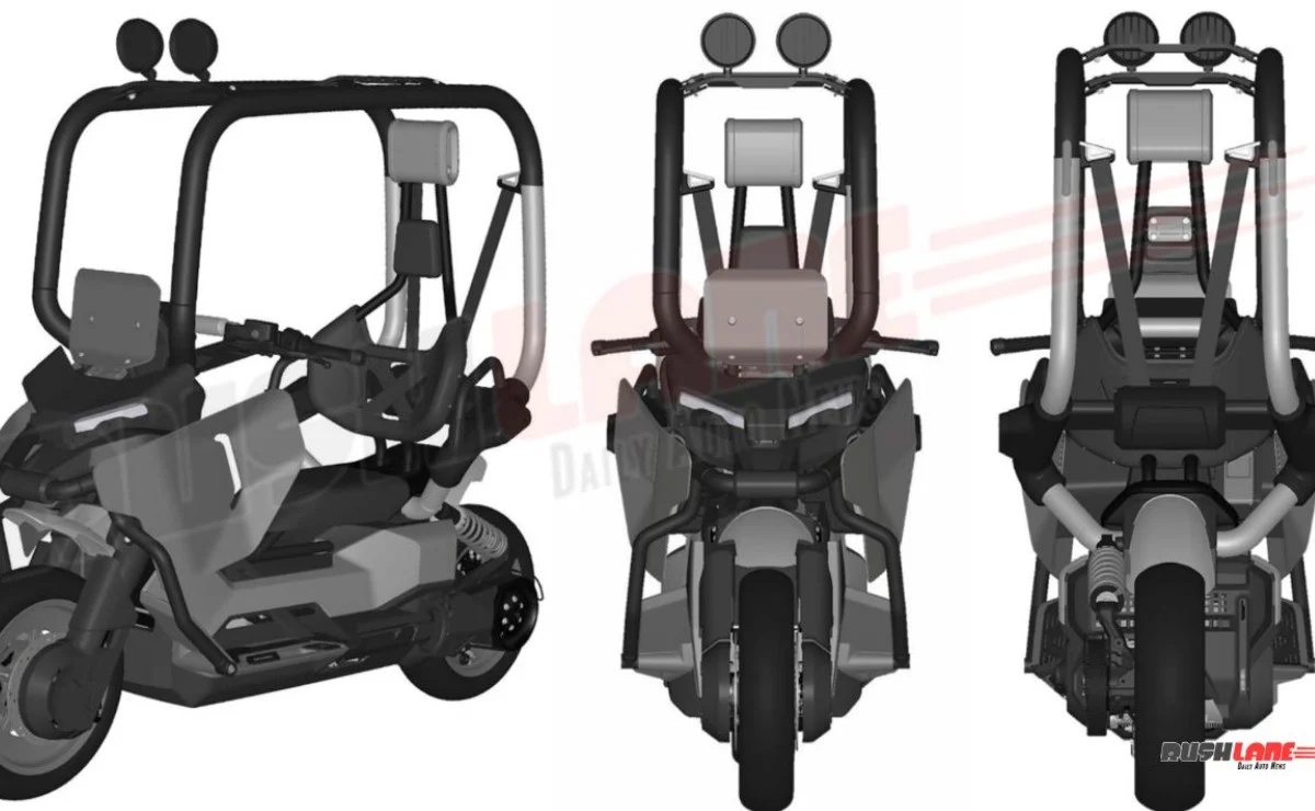 BMW patenta un scooter que se mantiene solo en el semáforo y no necesita casco: 130 km de autonomía - Ilustración 1