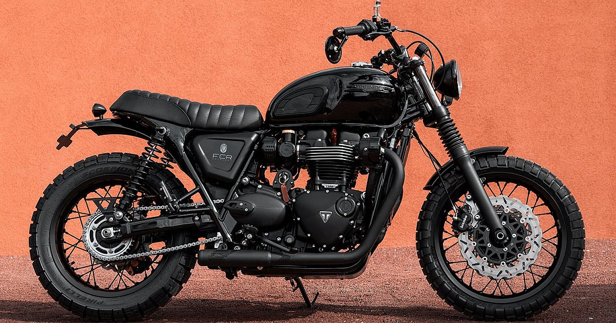 Triumph T120 Scrambler con garantía original de FCR