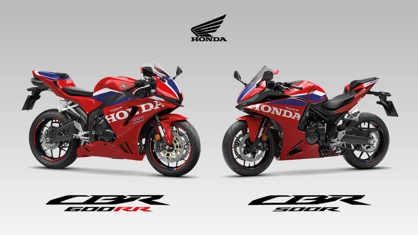 Superdeportiva de cuatro cilindros en dos sentidos: la totalmente nueva CBR500R FOUR se une a la CBR600RR actualizada para reforzar la completa gama de Honda para el 27YM